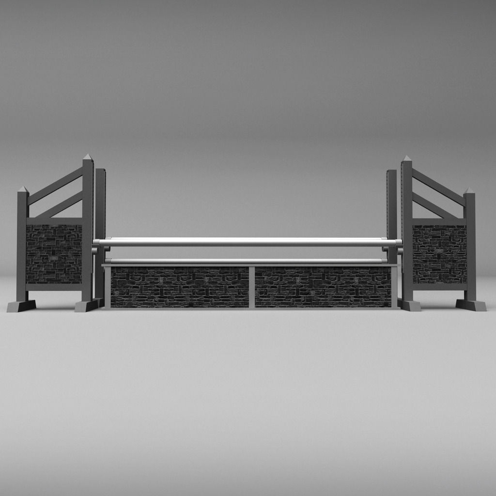 Horse jump obstacle pack 3D model_20