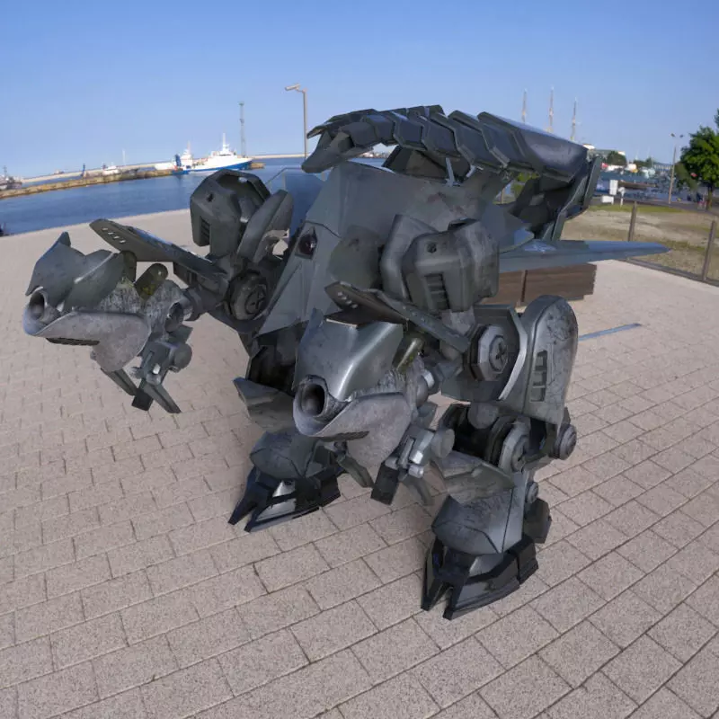 Conciliator Robot Low-poly 3D model