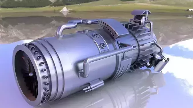 turbine engine 3D model