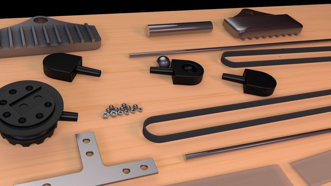 drafting table arm  3D model_1