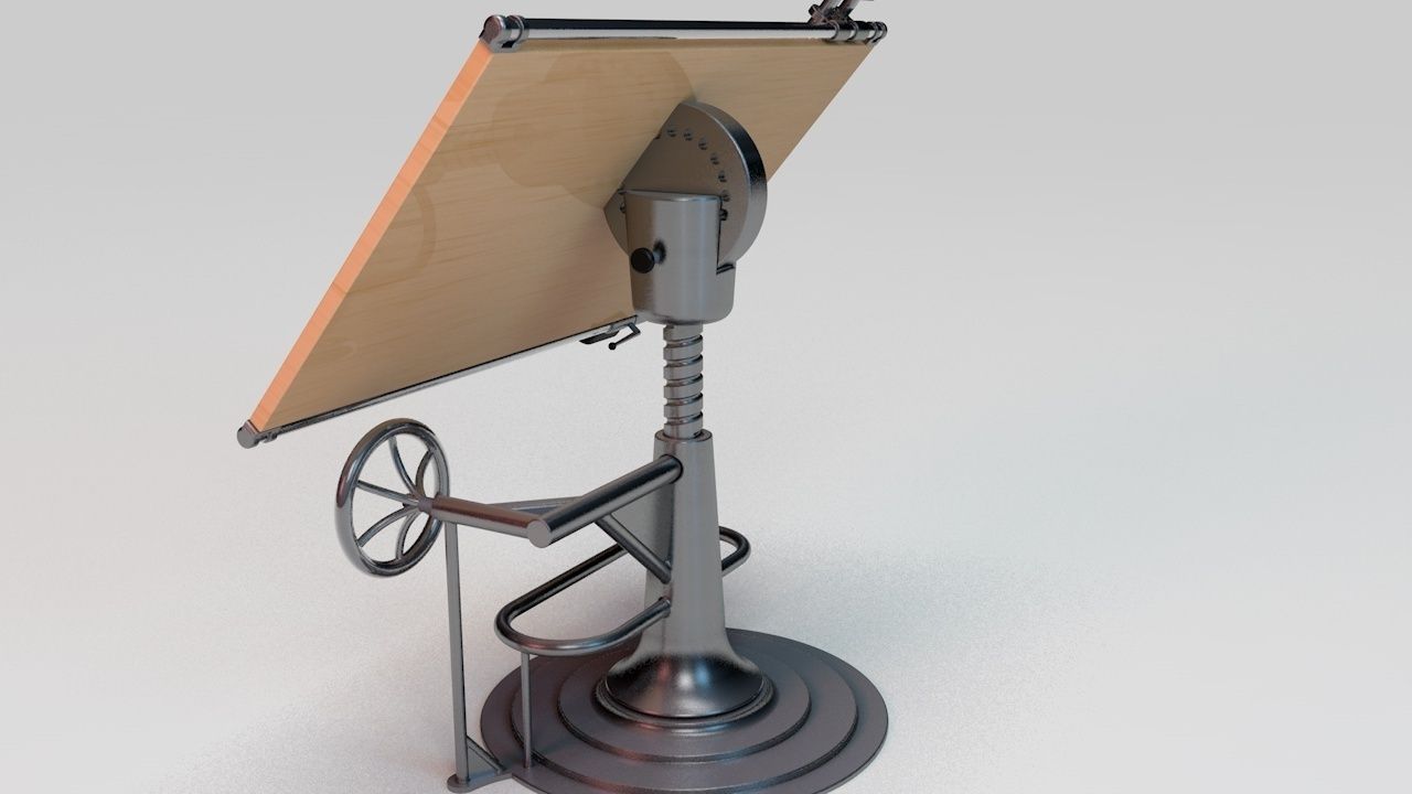 drafting table  3D model_1