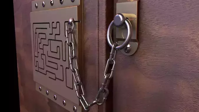 funky door chain Free 3D model