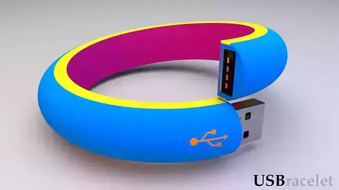 usb bracelet  3D model