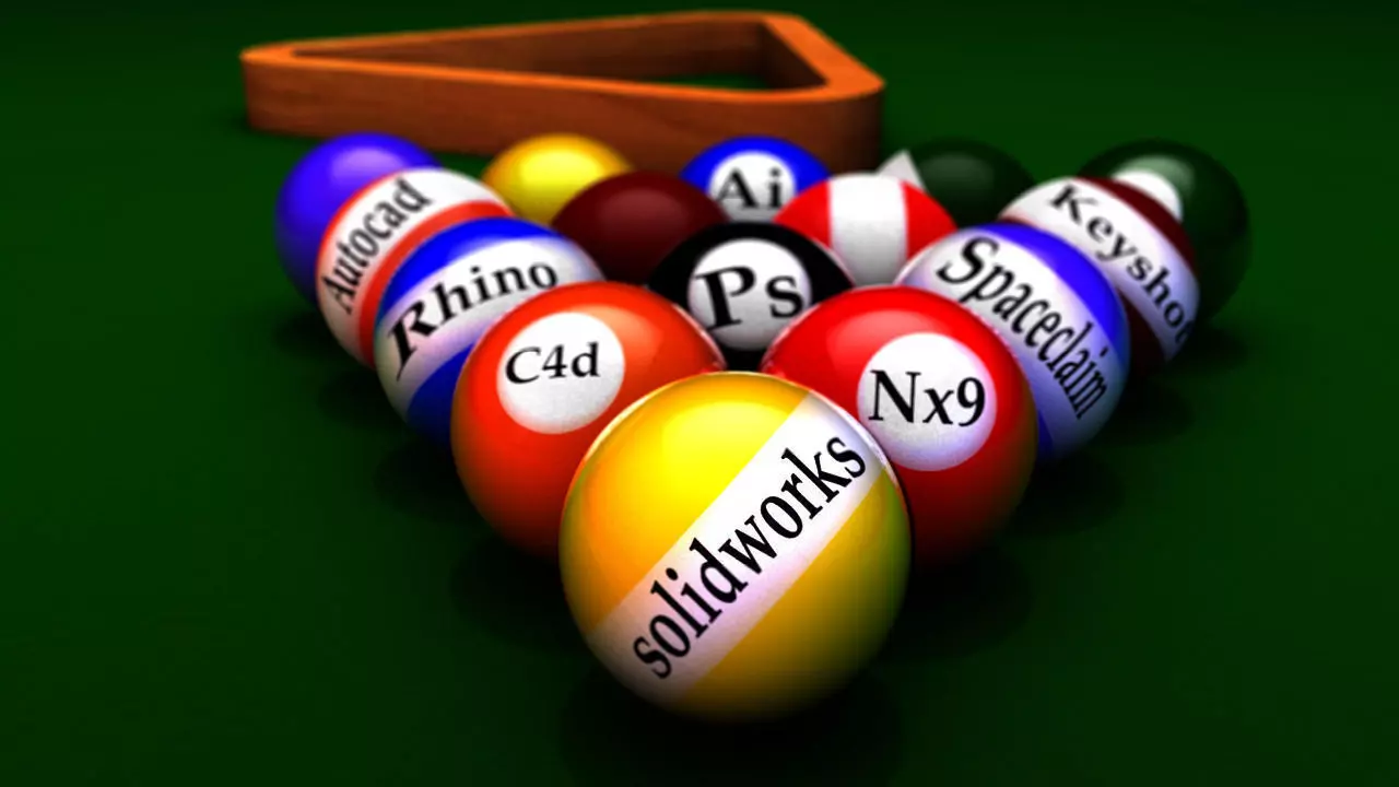 billiard balls 1 Free 3D model