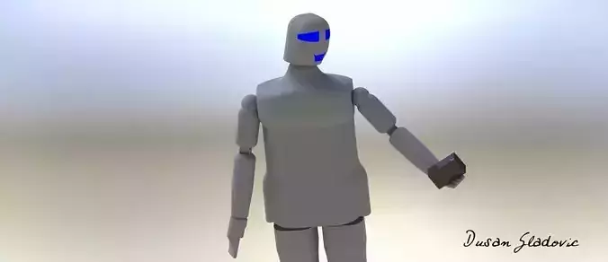 Humanoid robot Free 3D model