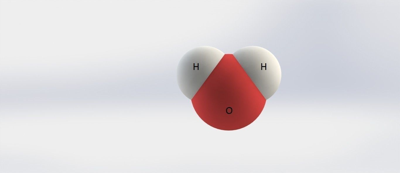 Water Molecule Free 3D model_1