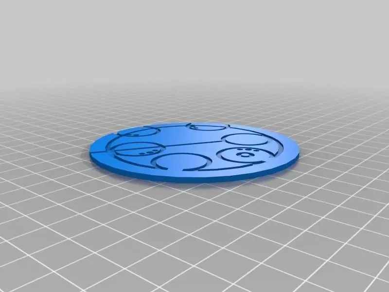 Denzylb Circular Gallifreyan Coin Free 3D print model_0