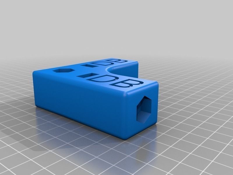 Right Angle for Threaded Bar Free 3D print model_3