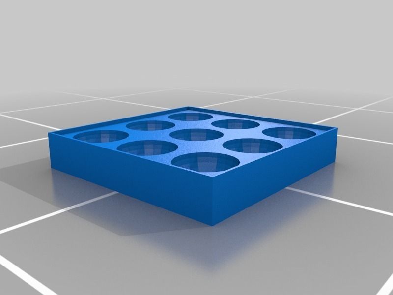 BALLS tray with six holes Free 3D print model_1