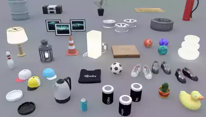 Small Props Pack Low-poly 3D model