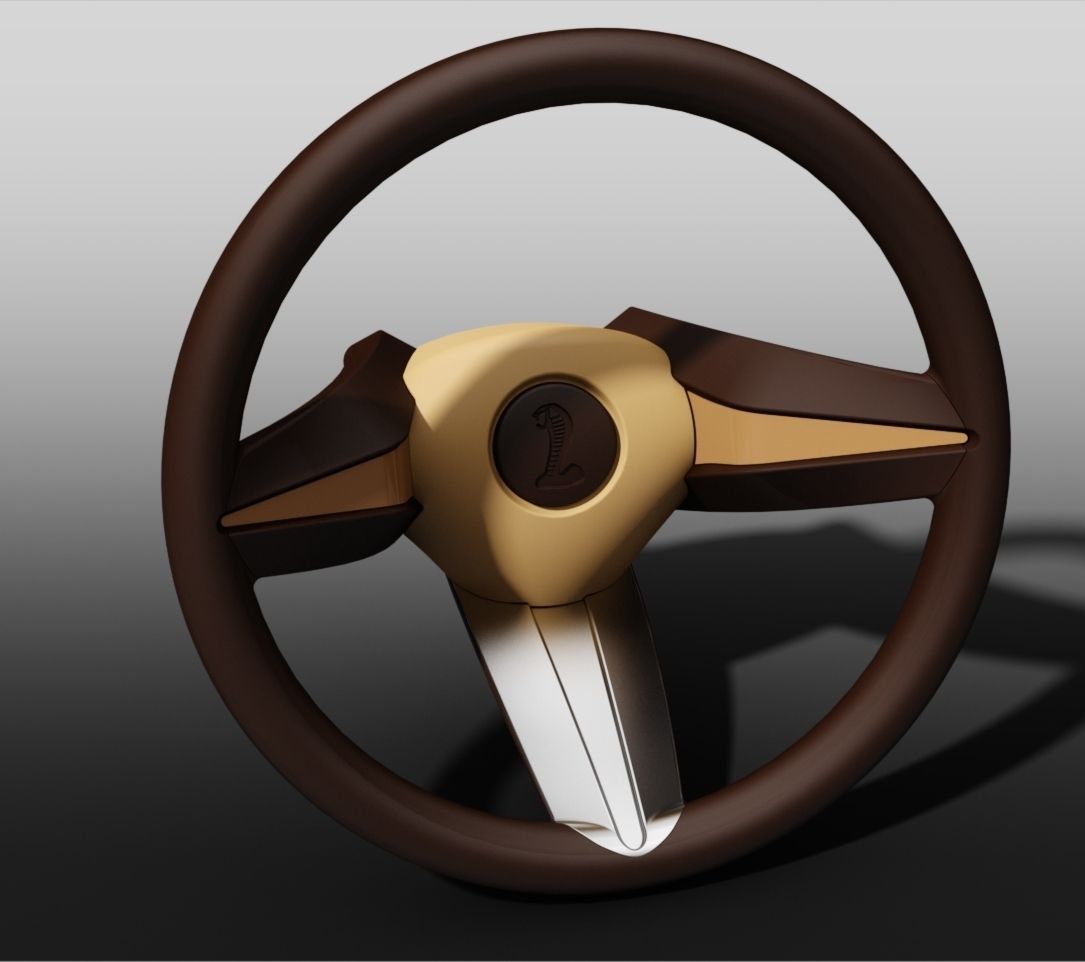 Steering Wheel V5Ford Free 3D model_1