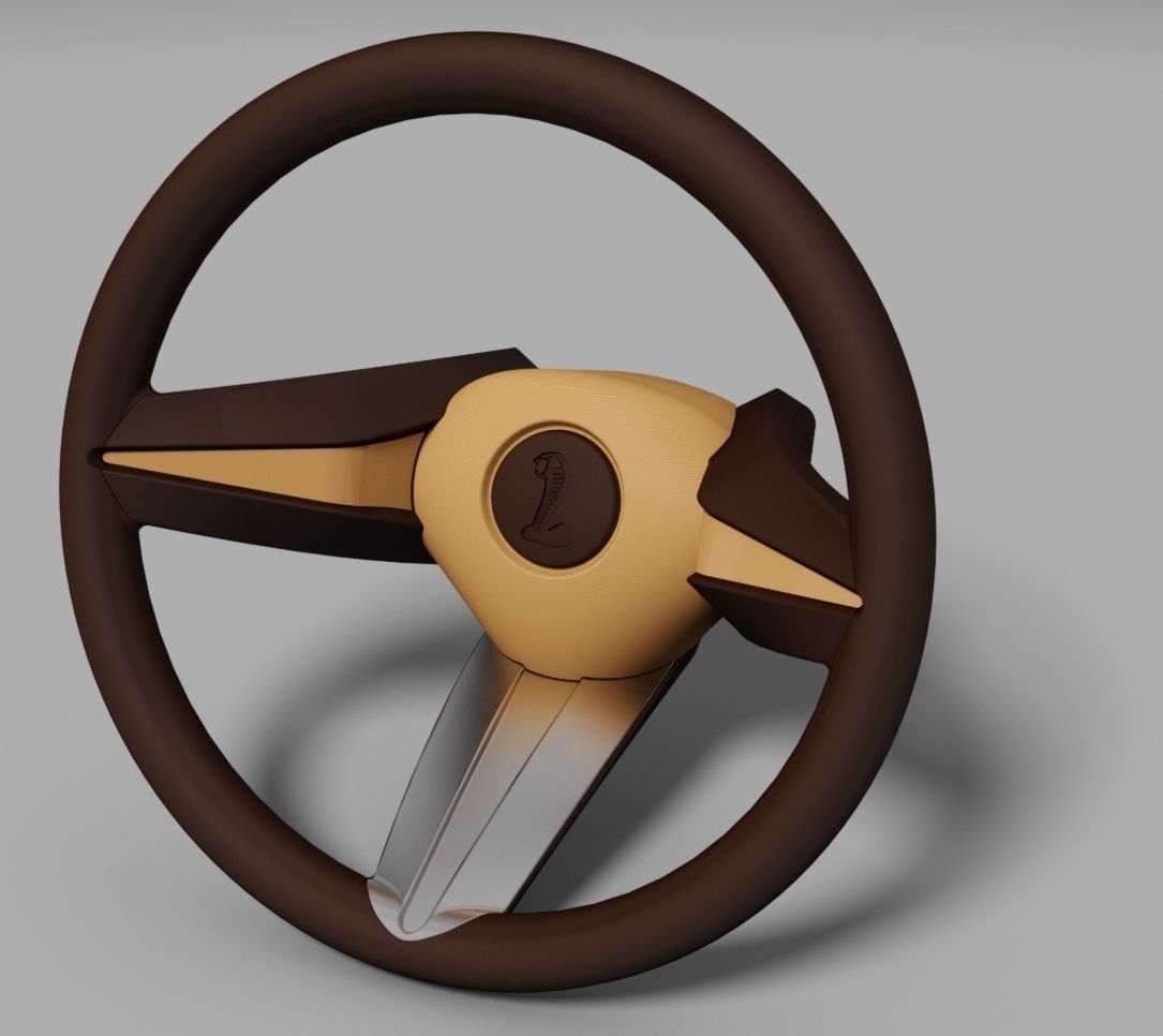 Steering Wheel V5Ford Free 3D model_2
