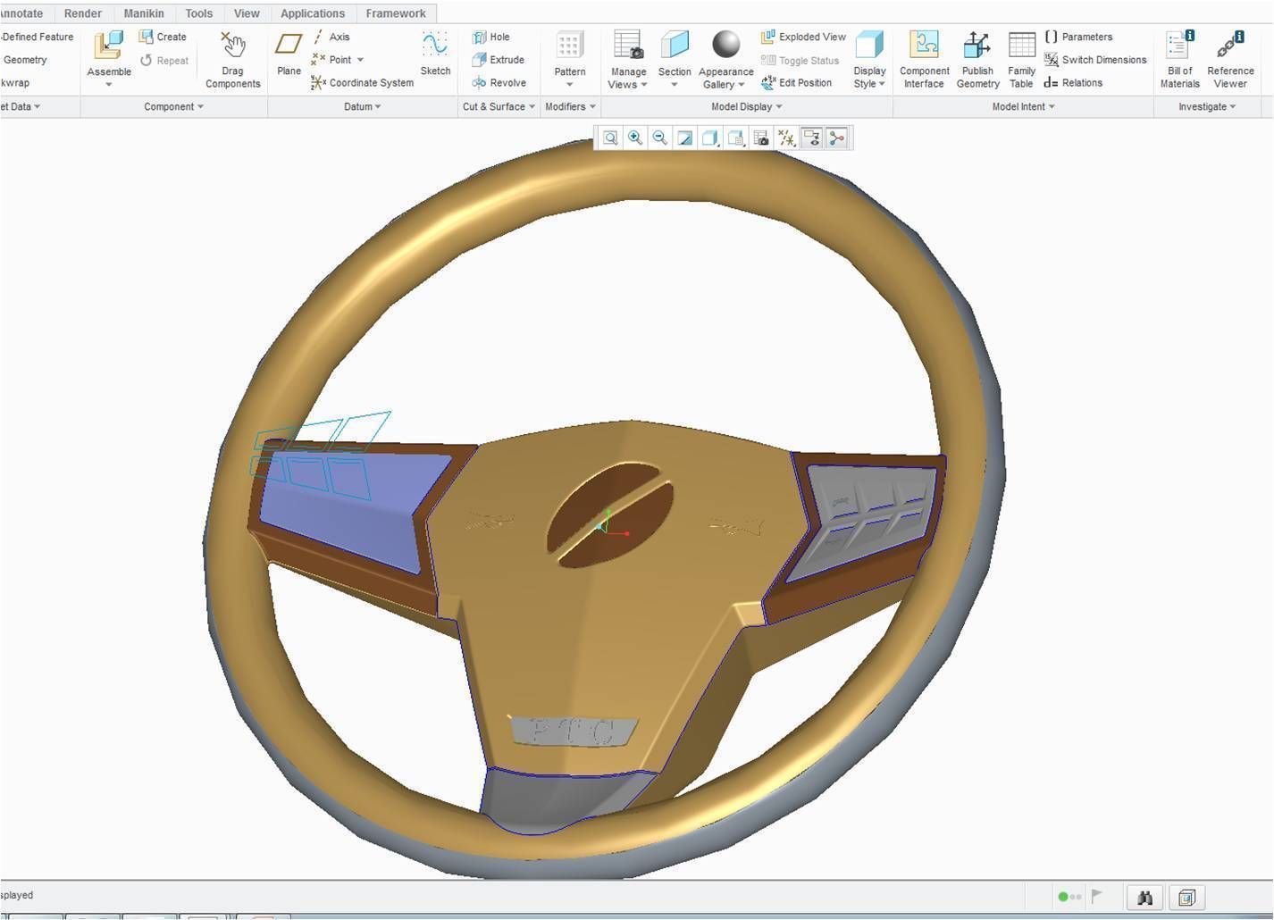 SteeringWheelJC01 steering wheel Free 3D model_2