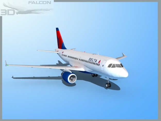 Falcon3D A319 Delta 3D model_3