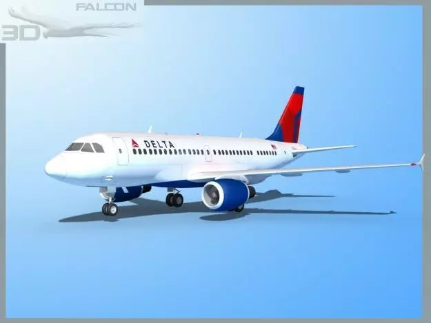 Falcon3D A319 Delta 3D model_0