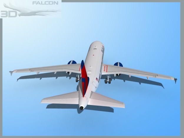 Falcon3D A319 Delta 3D model_7