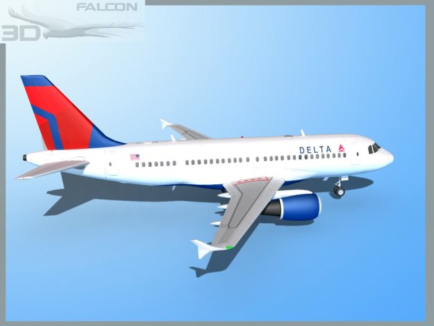 Falcon3D A319 Delta 3D model_5
