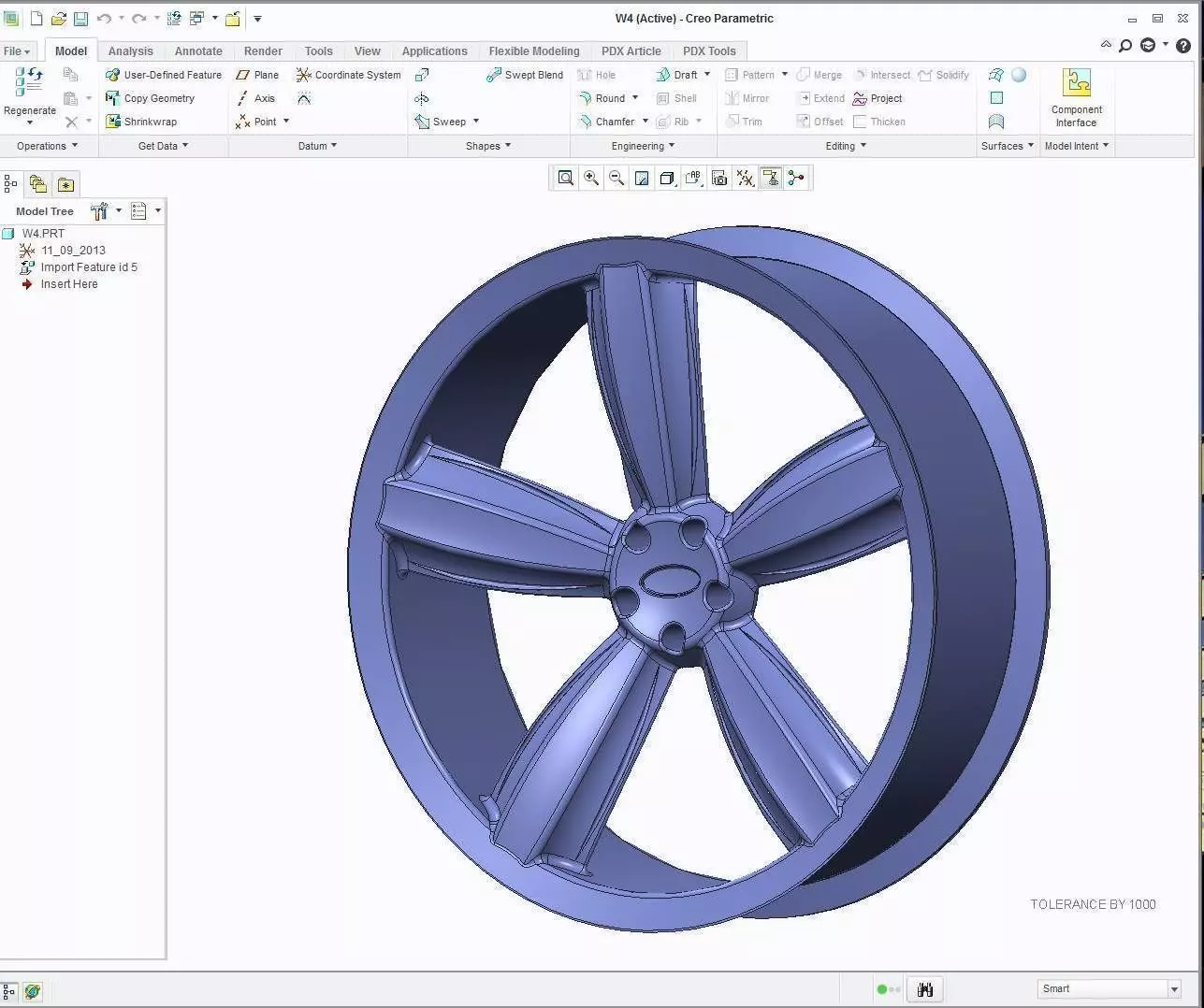 W4 wheel Free 3D model_0