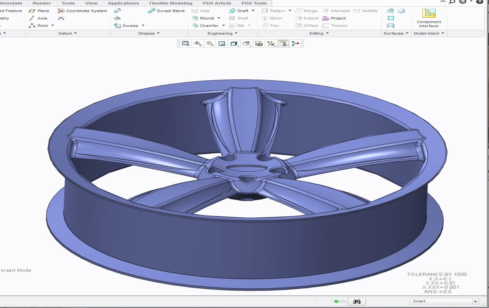 W4 wheel Free 3D model_3