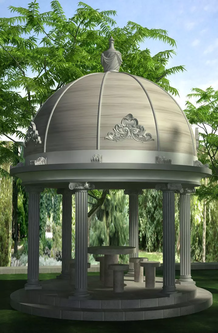 Classic Gazebo 3D model_0