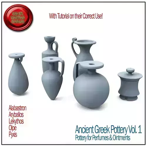 Ancient Greek Pottery Vol 1 STL Printable 3D print model