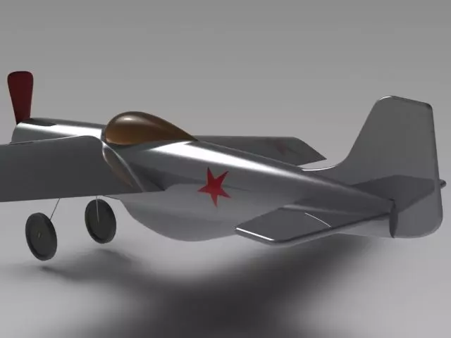 Airplane soviet fighter plane Free 3D model