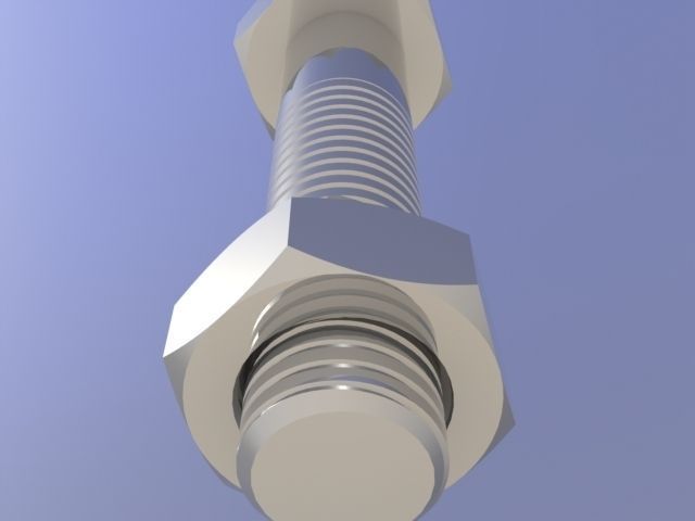 Nut bolt Free 3D model_1