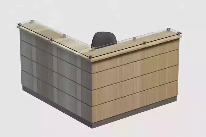 COUNTER DESK Low-poly 3D model