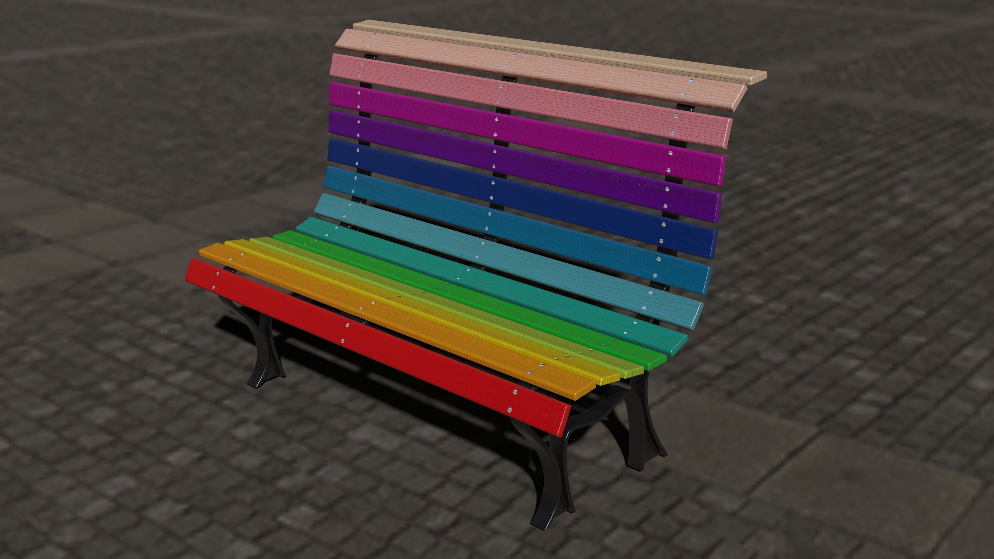 urban furniture free 3D model CGTrader