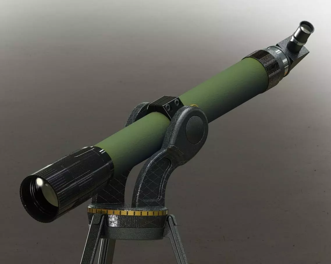 Telescope carbon fiber Free 3D model