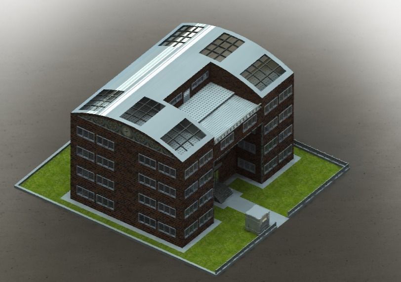 library building Free 3D model