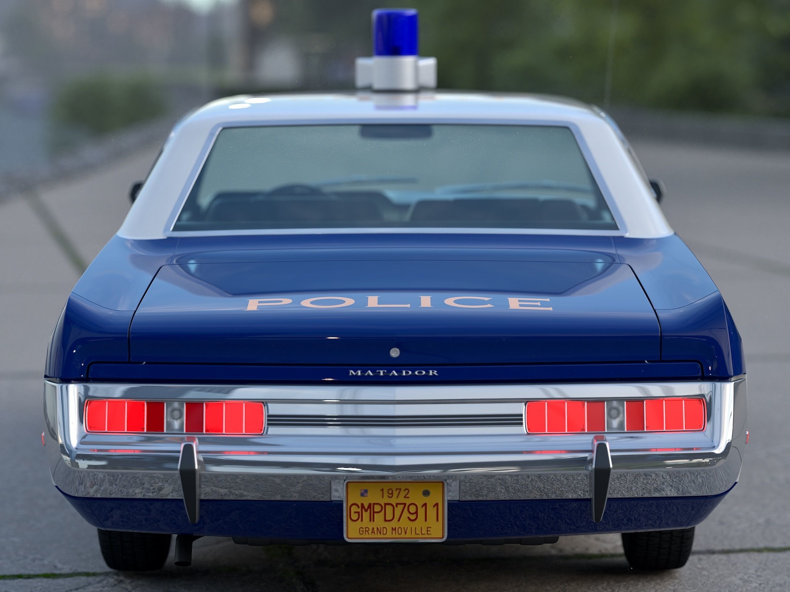 AMC Matador Police 1972 3D model_4