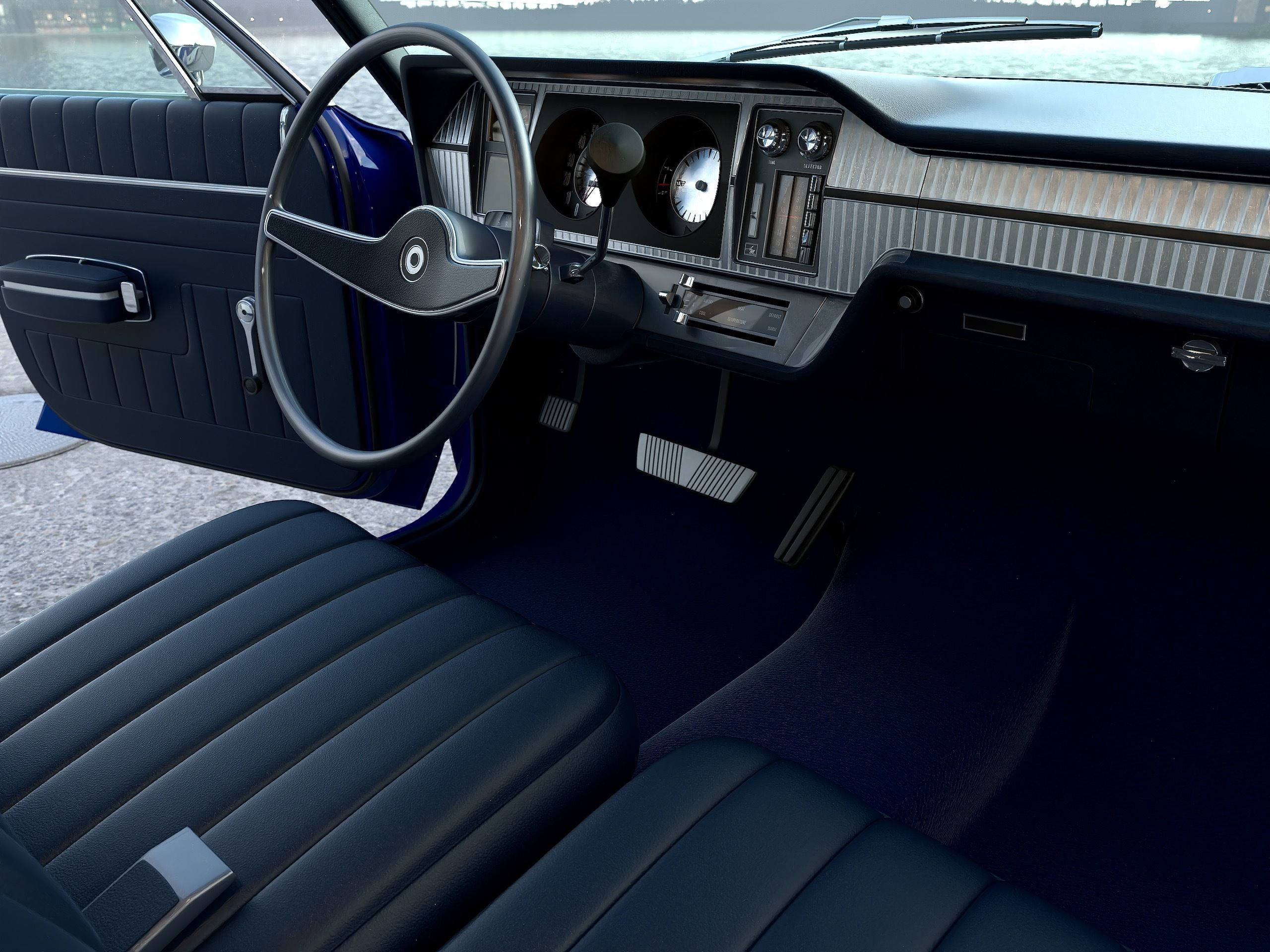 AMC Matador Police 1972 3D model_9