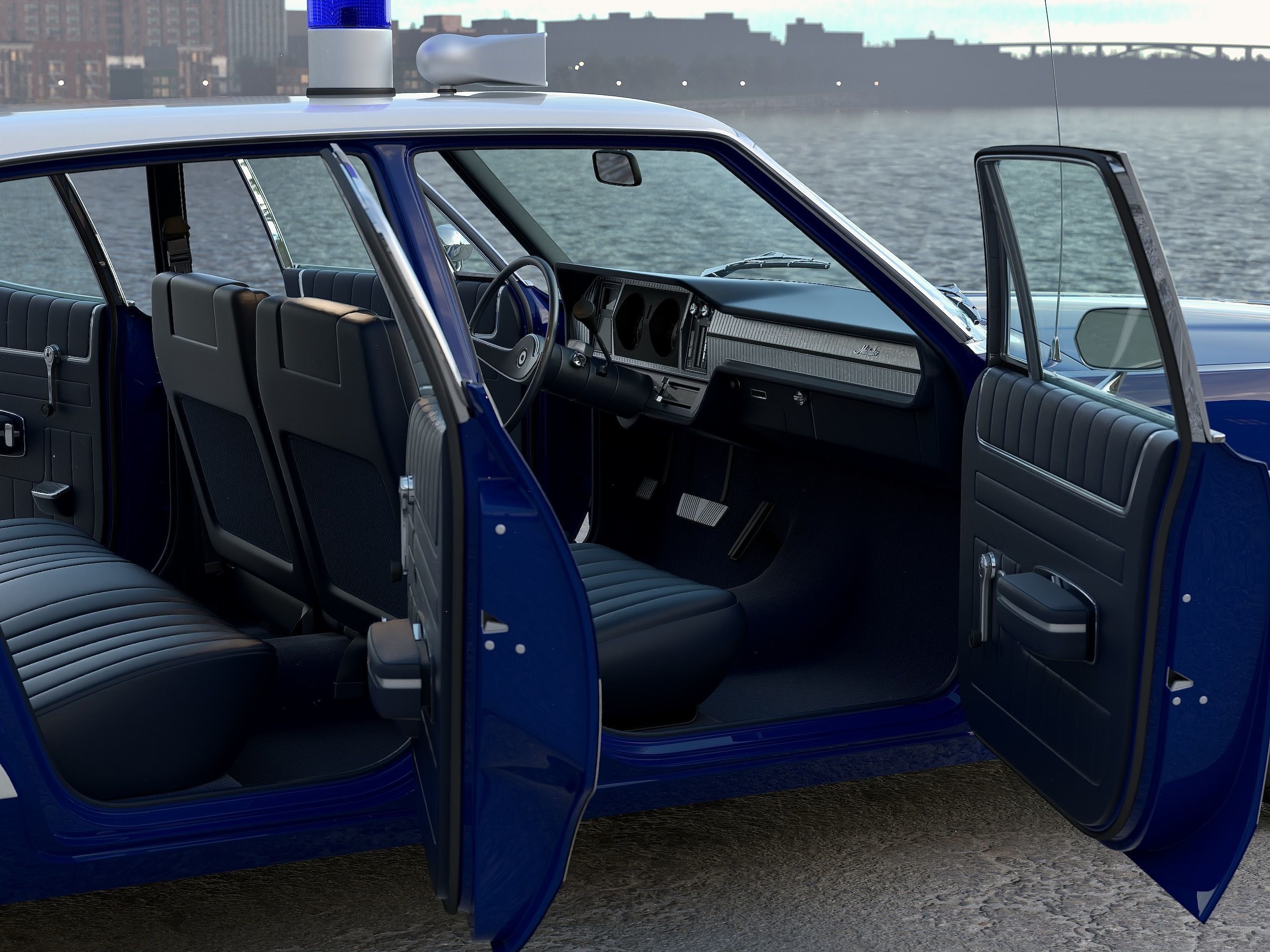 AMC Matador Police 1972 3D model_7