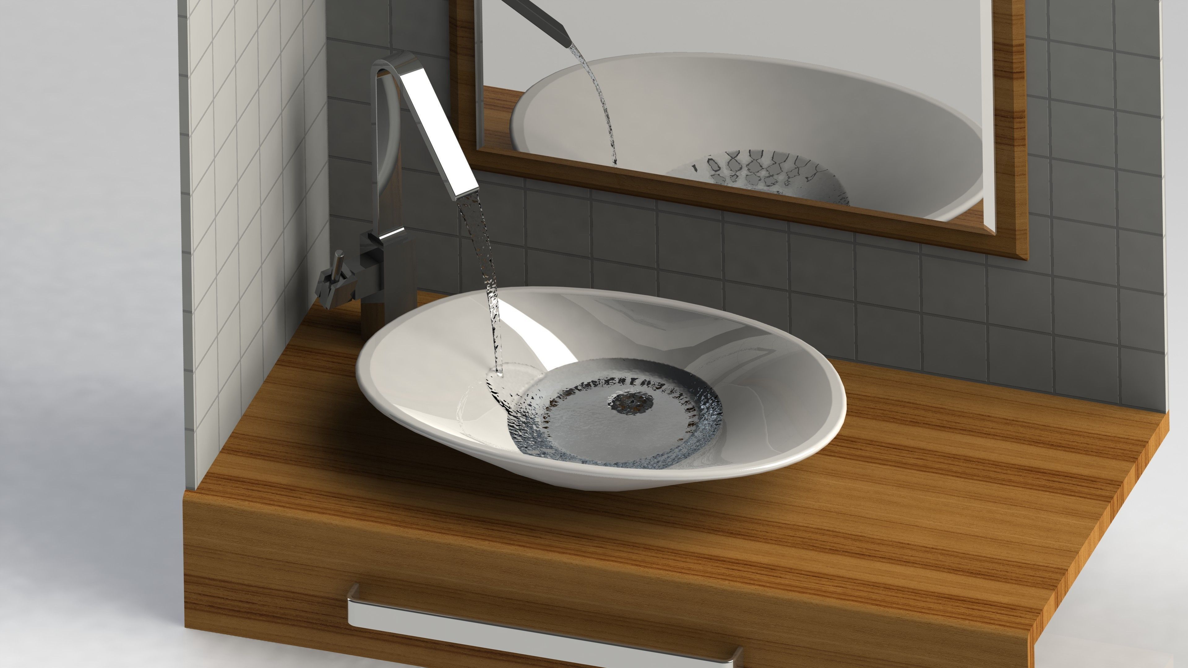 Water fittings  lavatory Free 3D model_2