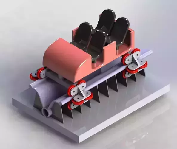 Roller coastor car Free 3D model