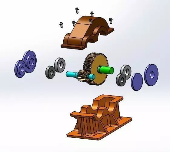 Gear Box Free 3D model