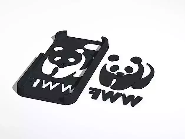 Iphone 5 WWF logo case 3D print model