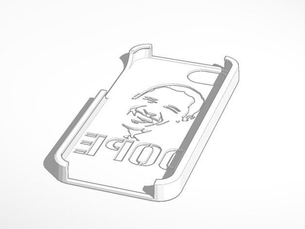 Obama dope stencil case Iphone 5 3D print model_1