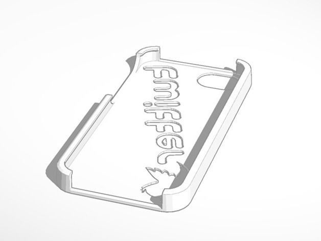 Iphone 5 Twitter logo with bird case 3D print model_1