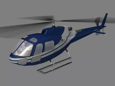 As-350 V5 Helicoopter Low-poly 3D model_0