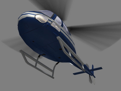 As-350 V5 Helicoopter Low-poly 3D model_4
