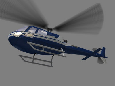 As-350 V5 Helicoopter Low-poly 3D model_1