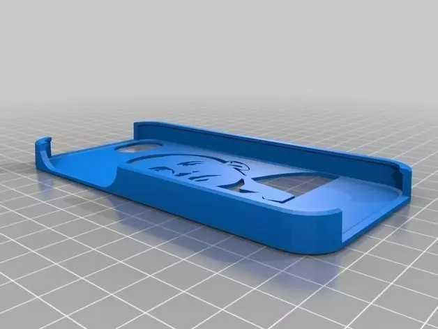 Obama stencil case Iphone 5 3D print model_0