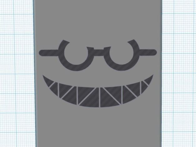 Scary face iphone 5 case 3D print model_2