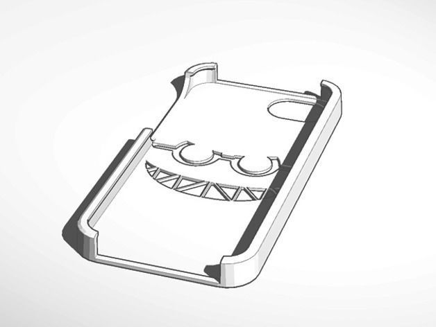 Scary face iphone 5 case 3D print model_1