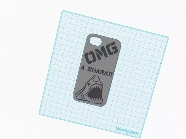 omg a shark iphone 5 case 3D print model