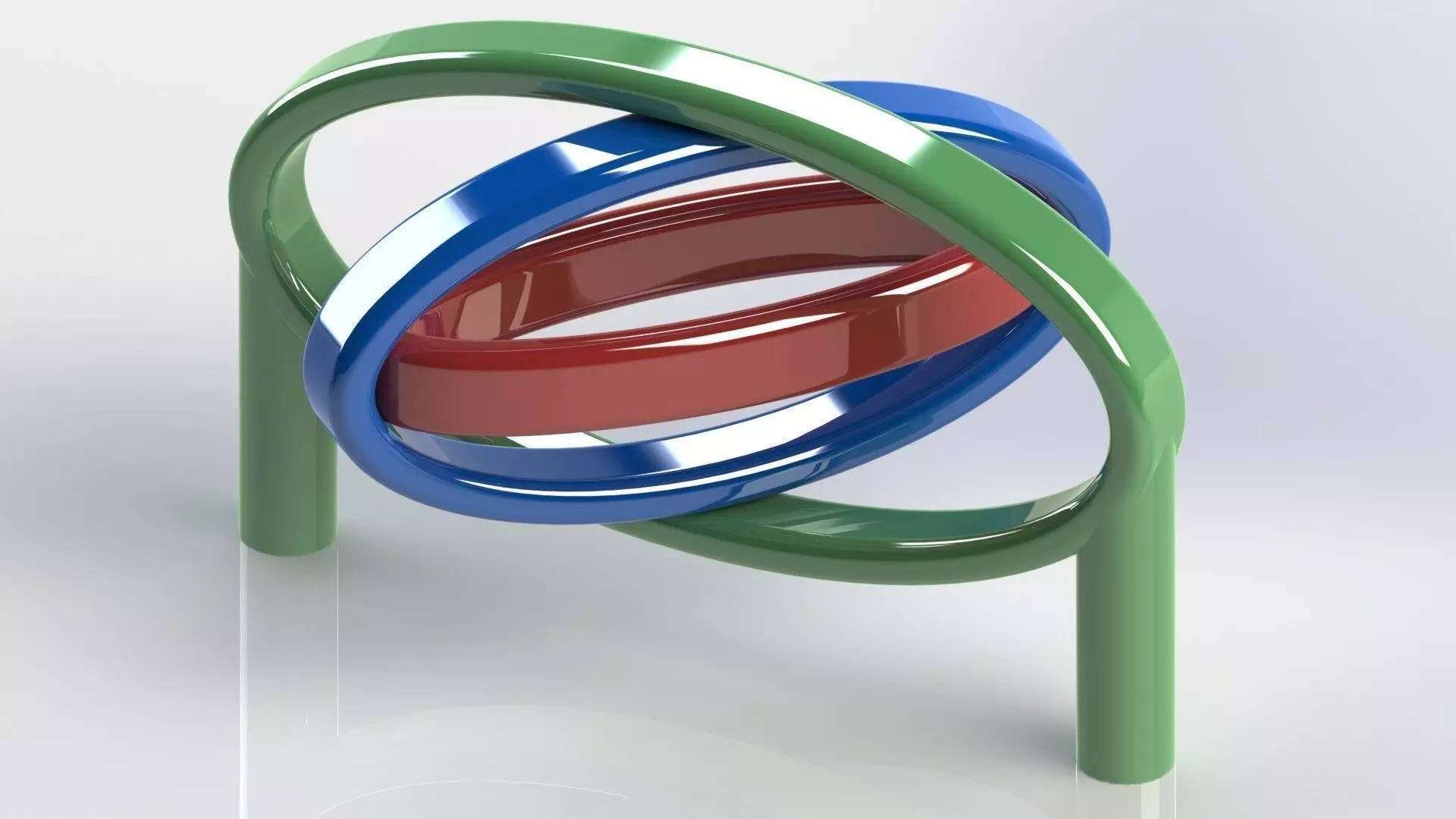 connector 4 ring Free 3D model