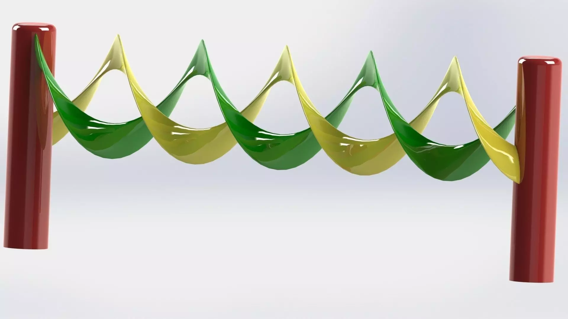 connector 3 slalom obstacle course Free 3D model