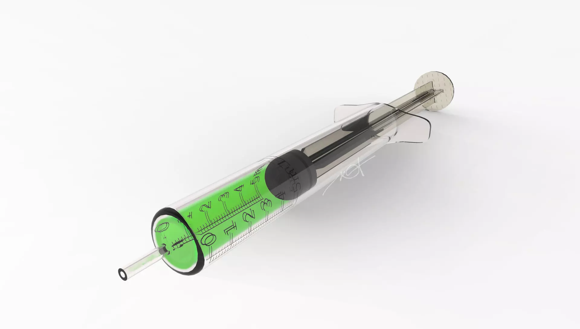 Injection syringe Free 3D model_0